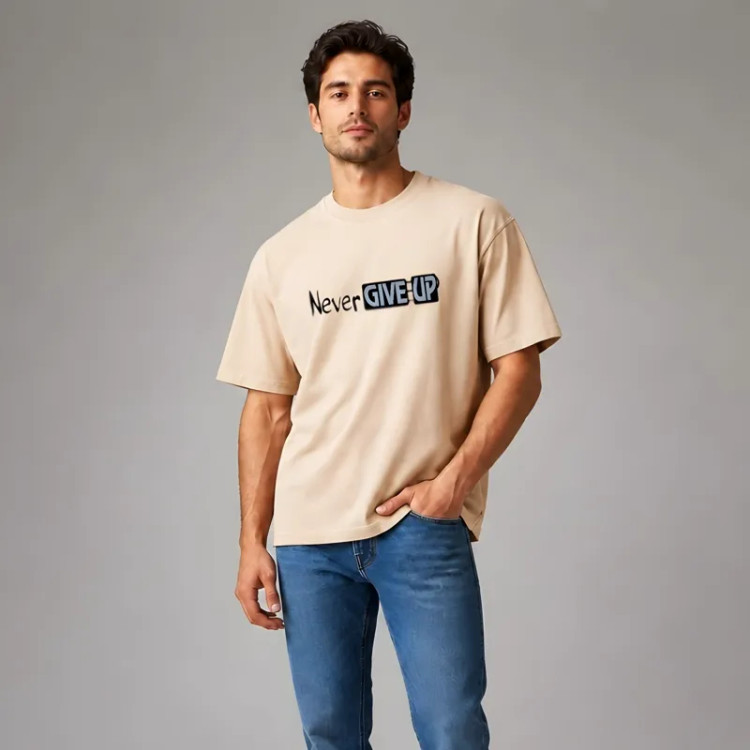تیشرت باکسی مردانه نخ پنبه شیاکو رنگی سایز L تا 3XL